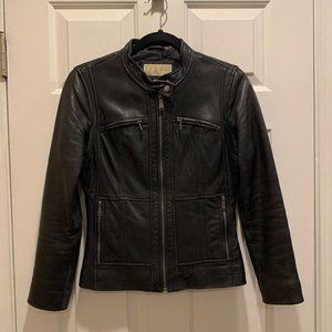 MICHAEL KORS | Leather Moto Jacket - XS